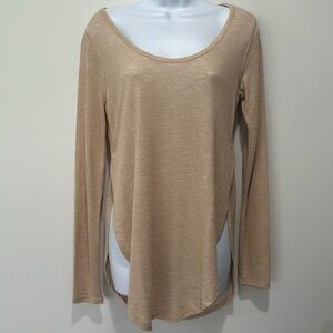 Long sleeve side split casual shirt